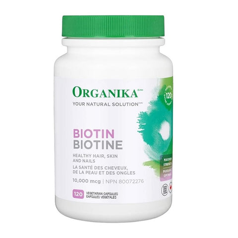 Organika Biotin 10,000 mcg (Various Sizes)