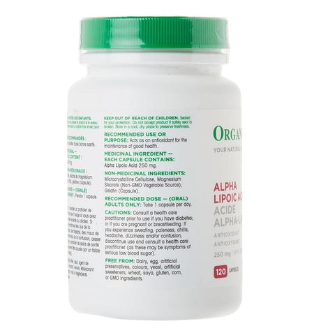 Organika Alpha Lipoic Acid 120 Capsules