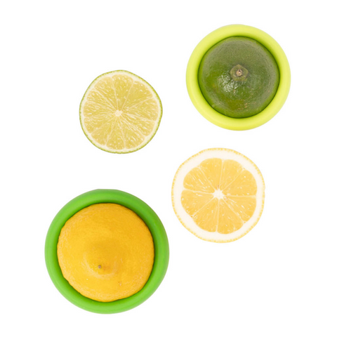 Food Huggers Reusable Silicone Food Savers Citrus 2 Count