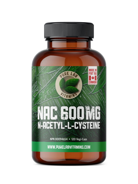 Pure Lab Vitamins NAC 600mg 120 Veg Capsules - Yeswellness.com