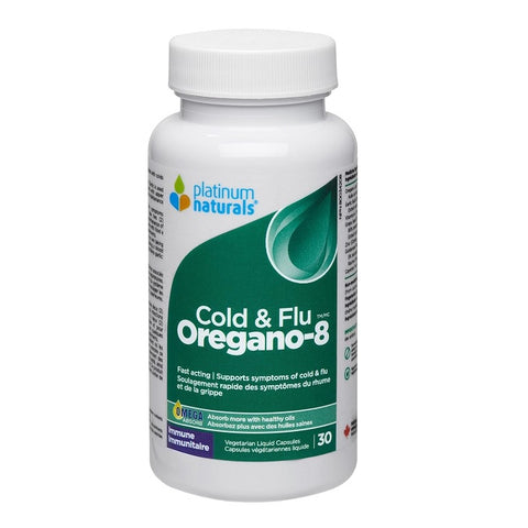 Platinum Naturals Oregano-8 Cold & Flu Veg Capsules(Various Sizes)