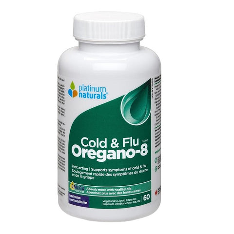 Platinum Naturals Oregano-8 Cold & Flu Veg Capsules(Various Sizes)