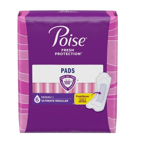 Poise Incontinence Pads Ultimate Regular Length 4 x 33 Count