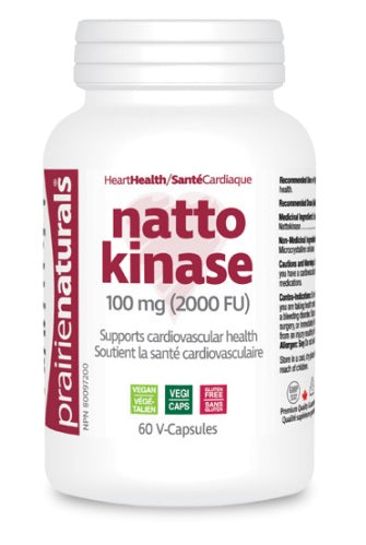 Prairie Naturals Nattokinase 100mg 60 V-Caps - Yeswellness.com