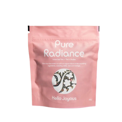 Hello Joyous Pure Radiance Herbal Tea 65g Front - Yeswellness