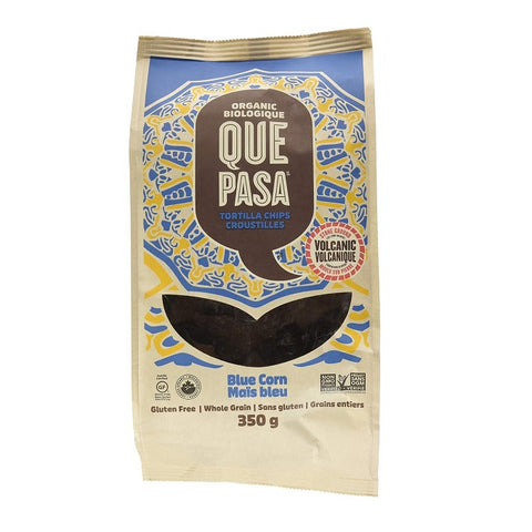 Que Pasa Organic Tortilla Chips Blue Corn 12 x 350g