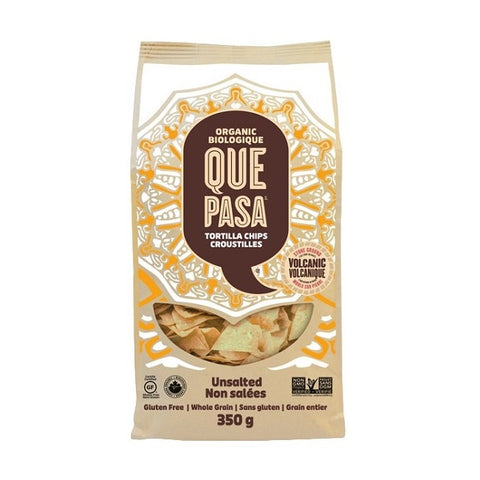 Que Pasa Organic Tortilla Chips Unsalted 12 x 350g