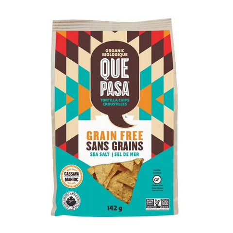 Que Pasa Tortilla Cassava Chips Grain Free Sea Salt 12 x 142g