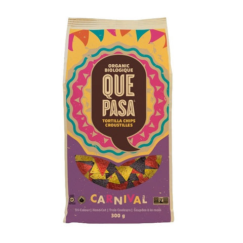 Que Pasa Tortilla Chips Tri-Colour Carnival 12 x 300g