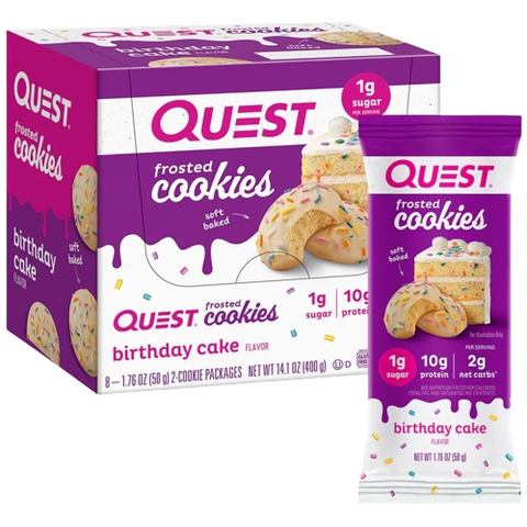 Quest Frosted Cookies Birthday Cake - Yeswellness