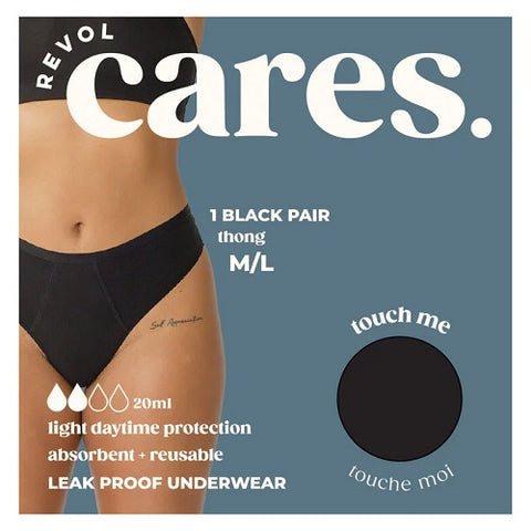 Revol Cares Essentials Thong Black