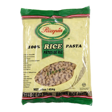 Rizopia 100% Brown Rice Pasta Elbows 454g - YesWellness.com