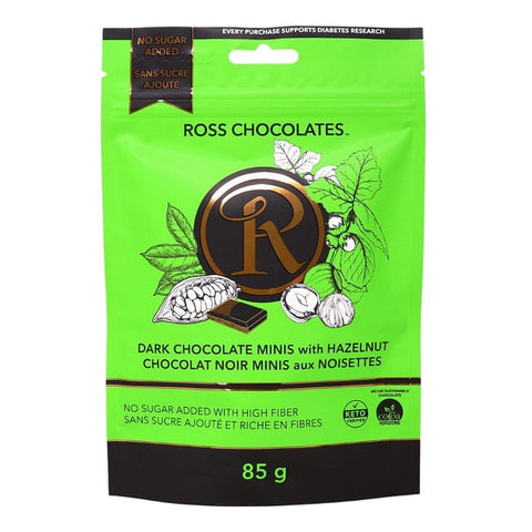 Ross Chocolates Dark Chocolate Minis With Hazelnut 85g - YesWellness.com