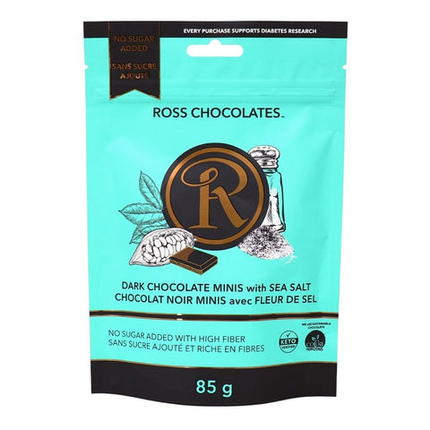 Ross Chocolates Dark Chocolate Minis With Sea Salt 85g - YesWellness.com