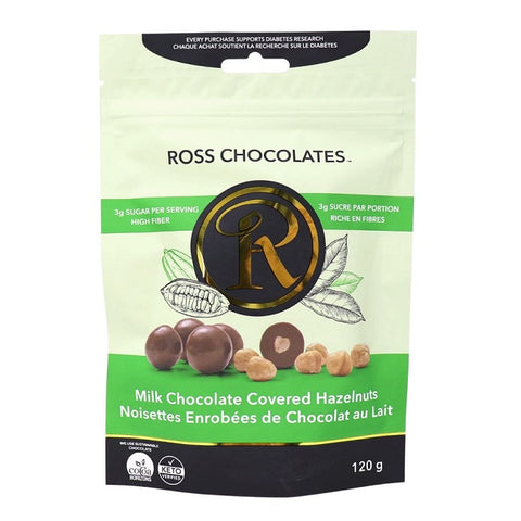 Ross Chocolates Milk Chocolate Covered Hazelnuts 120g - YesWellness.com