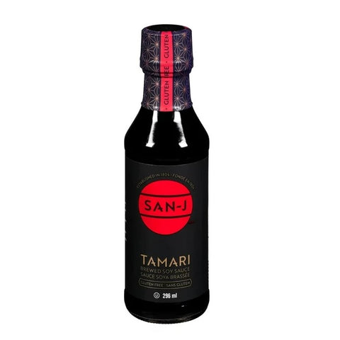 San J Gluten Free Black Label Tamari Soy Sauce (Various Sizes)