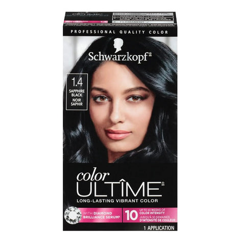 Schwarzkopf Color Ultime Long Lasting Vibrant Color 1 Application Sapphire Black 