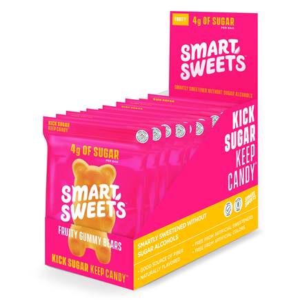 Expires January 2025 Clearance SmartSweets Fruity Gummy Bears 12 x 50g