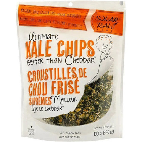 Expires November 2024 Clearance Solar Raw Ultimate Kale Chips Better than Cheddar 100g