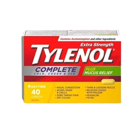 Tylenol Complete Cough Cold Flu 40 Caplets - Yeswellness.com