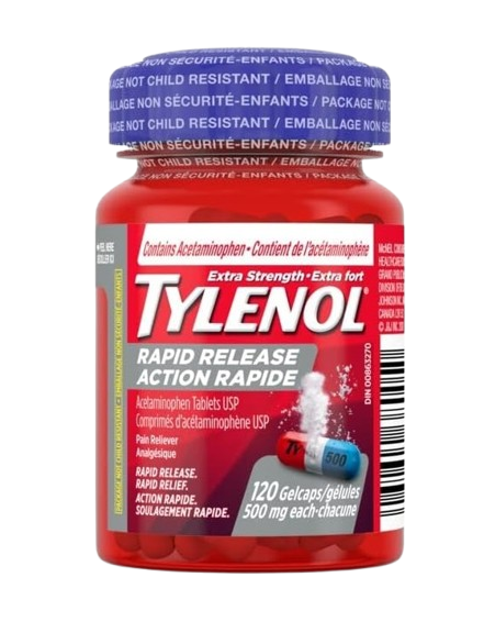 Tylenol Gelcap Extra Strength Rapid Release 120 Caps - Yeswellness.com