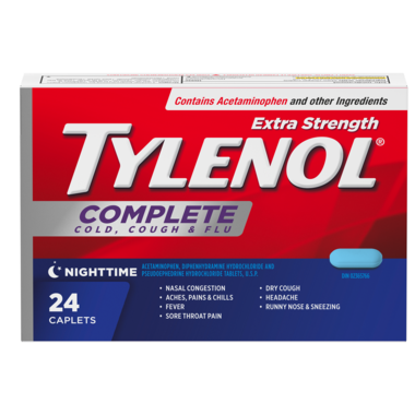 Tylenol Complete Extra Strength Nighttime 24 Caplets - Yeswellness.com