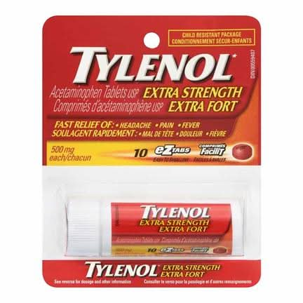 Tylenol Extra Strength 500mg EZ Tabs (Various Sizes)