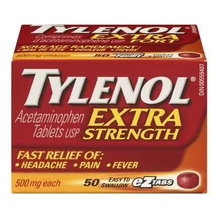 Tylenol Extra Strength 500mg EZ Tabs (Various Sizes)