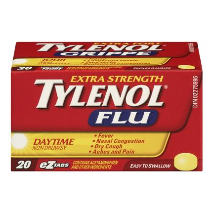 Tylenol Flu Extra Strength Daytime 20 Tabs - Yeswellness.com