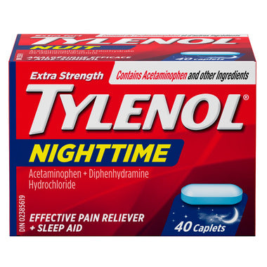 Tylenol Night Extra Strength 40 Caplets - Yeswellness.com