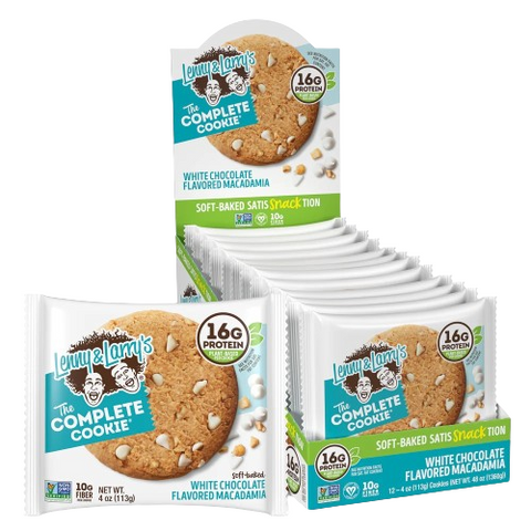 Lenny & Larry's White Choc Macadamia Complete Cookie 12 Count - Yeswellness