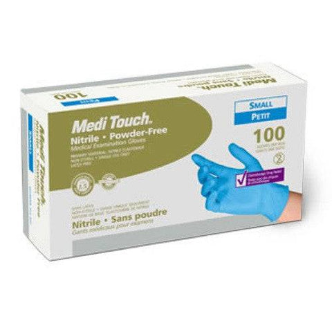 AMG Medical Medi Touch Nitrile Powder Free Medical Examination Gloves -Small 100/Box - YesWellness.com