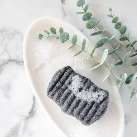 Bathorium Konjac Bamboo Charcoal Body Sponge - YesWellness.com