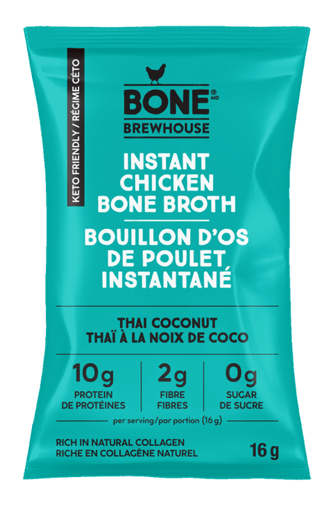 Expires March 2025 Clearance Bone Brewhouse Bone Broth Instant Chicken Broth 5 x 16g - Thai Coconut