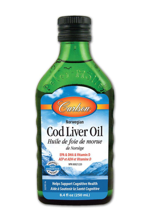 Expires September 2024 Clearance Carlson Norwegian Cod Liver Oil Liquid 250 ml Natural Flavour