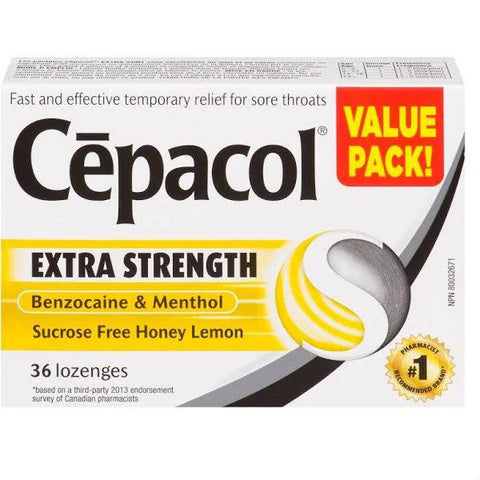 Expires December 2024 Clearance Cepacol Extra Strength Sucrose Free Honey Lemon Lozenges 36 Count