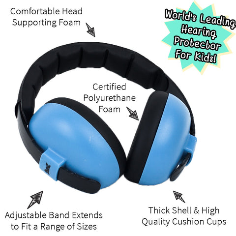 Baby Banz Hearing Protection Earmuffs  for 2M+ (Various Colours) - YesWellness.com