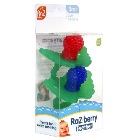 Razbaby RaZberry Teether Red & Dark Blue 3M+