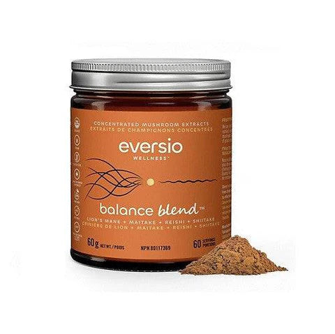 Expires October 2024 Clearance Eversio Wellness BALANCE 4 Mushroom Blend 60 Grams Jar