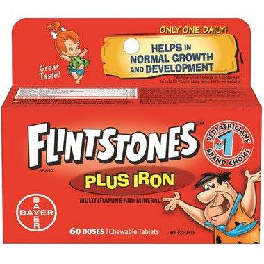 Flintstones Plus Iron Multivitamins and Mineral 60 Chewable Tablets