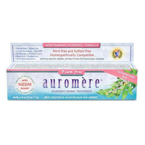 Flora Health AUROMÈRE Ayurvedic Herbal Toothpaste 75mL - YesWellness.com