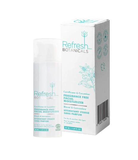 Refresh Botanicals Fragrance-free Hydrating Facial Moisturizer With Cornflower & Cucumber 50mL - Yeswellness.com