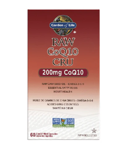 Expires October 2024 Clearance Garden of Life RAW CoQ10 200mg - 60 Veg Caps