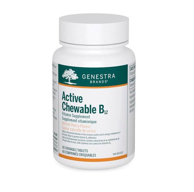 Genestra Active Chewable B12 - Natural Cherry Flavour 60 Chewable Tabl