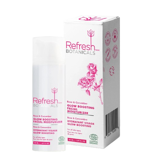 Refresh Botanicals Glow-boosting Facial Moisturizer with Rose & Cucumber 50mL - Yeswellness.com