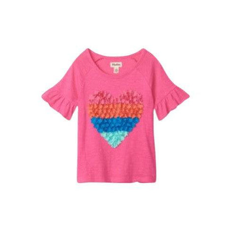 Hatley Girl's Lovely Heart Ruffle Sleeve Top - YesWellness.com