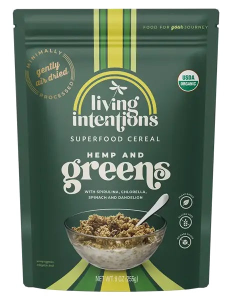 Living Intentions Activated Superfood Cereal Banana Hemp 255g - Yeswellness.com