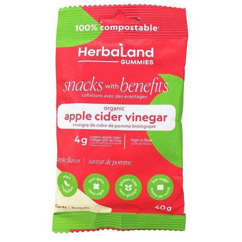 Expires December 2024 Clearance Herbaland Apple Cider Vinegar Gummies Apple Flavour 40g