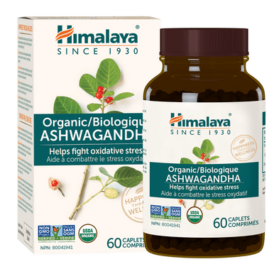 Expires November 2024 Clearance Himalaya Herbal Healthcare Organic Ashwagandha 60 Caplets