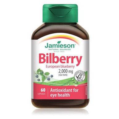 Expires October 2024 Clearance Jamieson Bilberry 2000mg 60 Veg Capsules